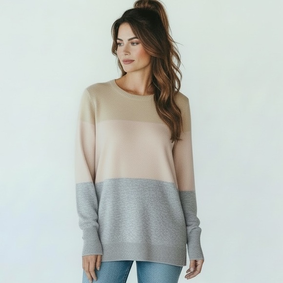 Nanette Lepore Cashmere Colorblock Knit Sweater Women’s Size 1X NWT